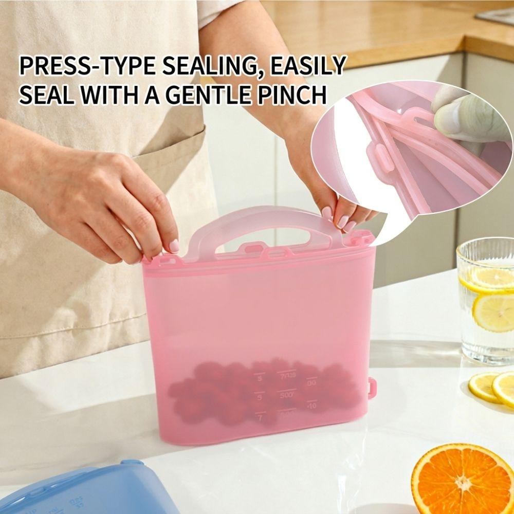 Leak-Proof Silicone Storage Bags Reusable Ziploc Bags BPA Free Food Storage Bags Kitchen Supplies