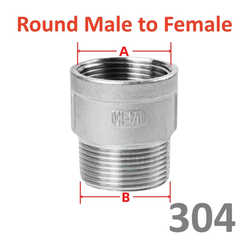 Сантехническое соединение 1/8” 1/4" 3/8" 1/2" 3/4" Нержавеющая сталь 304 Наружная внутренняя резьба Фитинг Переходник Адаптер для британской водопроводной трубы