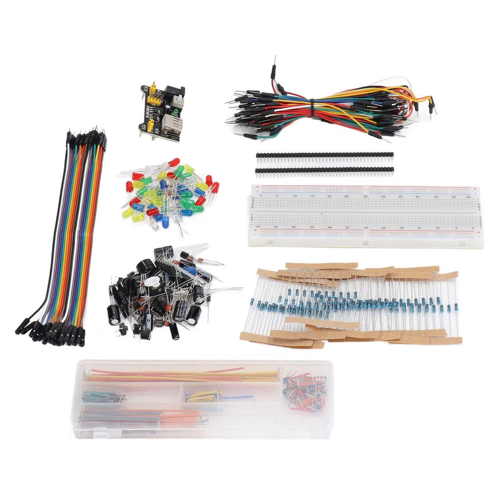 Electronics Component Kit Starter Fun Assortment with 830 Tie Points Breadboard for R3