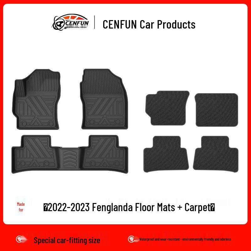 Экологичные водонепроницаемые коврики TPE для пола для Toyota Frontlander 2022 - Противоскользящие и износостойкие.