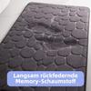 Tapis de Bain en Mousse à mémoire de Forme - Tapis de Douche Absorbant - Tapis de Bain - Antidérapant - 40 x 60 cm - Gris foncé