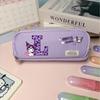 Kuromi Korean Style Multi-functional Pencil Case, Three Layers, Oxford Cloth for Junior and High School Students.