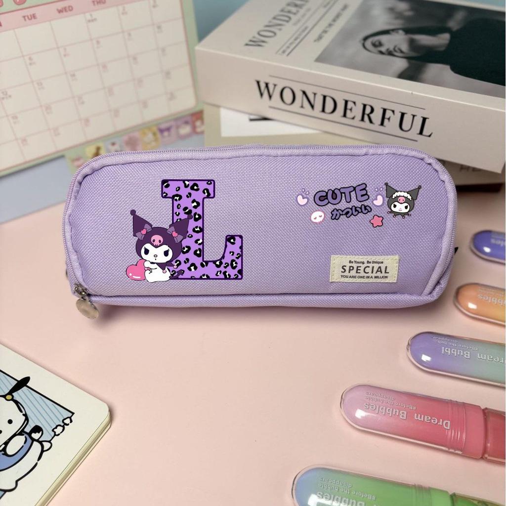 Kuromi Korean Style Multi-functional Pencil Case, Three Layers, Oxford Cloth for Junior and High School Students.