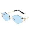 Fashion Rimless Square Sunglasses Uv400 Retro Gradient Frameless Sunglass Small Frame Hip Hop Popular Metal Eyewear Men Women