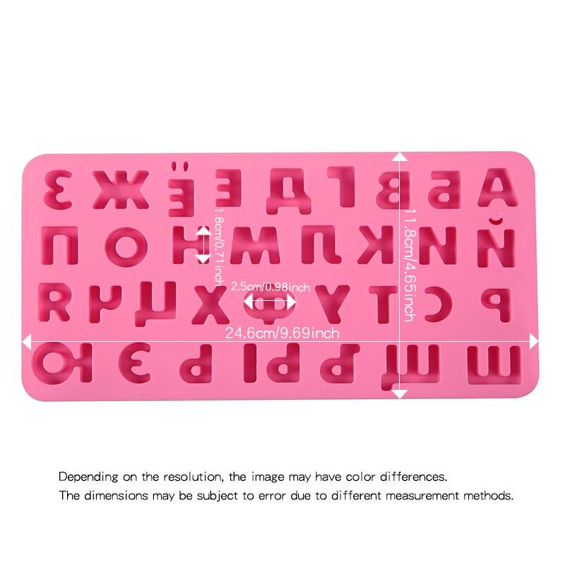 3D силиконовая форма с русским алфавитом, буквы, формы для шоколада, инструменты для украшения торта, лоток, формы для помадки, форма для выпечки желе, печенья