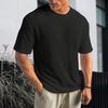 Мужская летняя футболка однотонная с круглым вырезом и короткими рукавами, мягкая, дышащая, эластичная, свободная, спортивная, деловая, повседневная