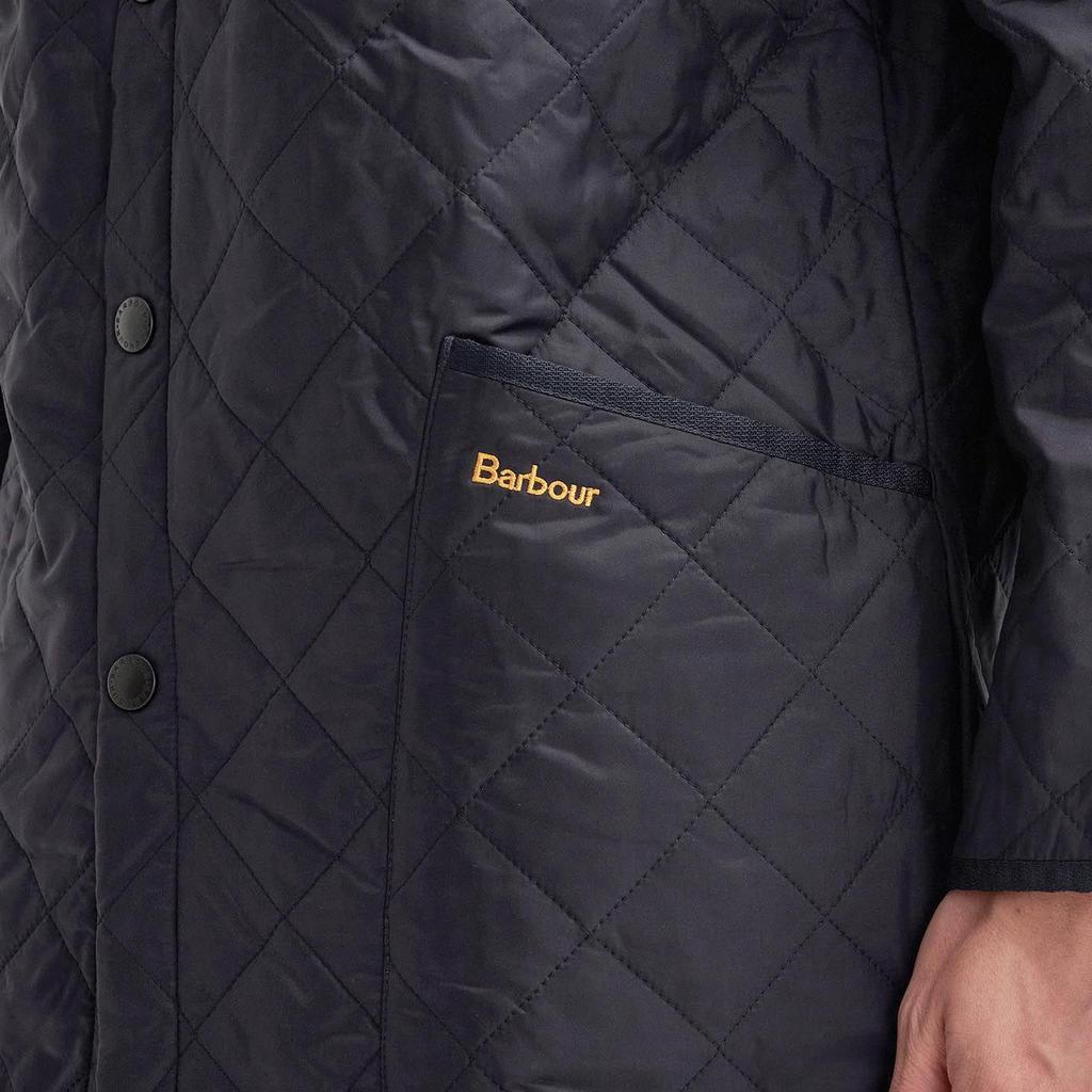 Barbour Однотонная приталенная мужская куртка с длинным рукавом на одной пуговице с отложным воротником Сине-синий MQU0001NY91