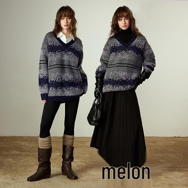 Женский свитер Chuyu свободного кроя с жаккардовым узором Fair Isle