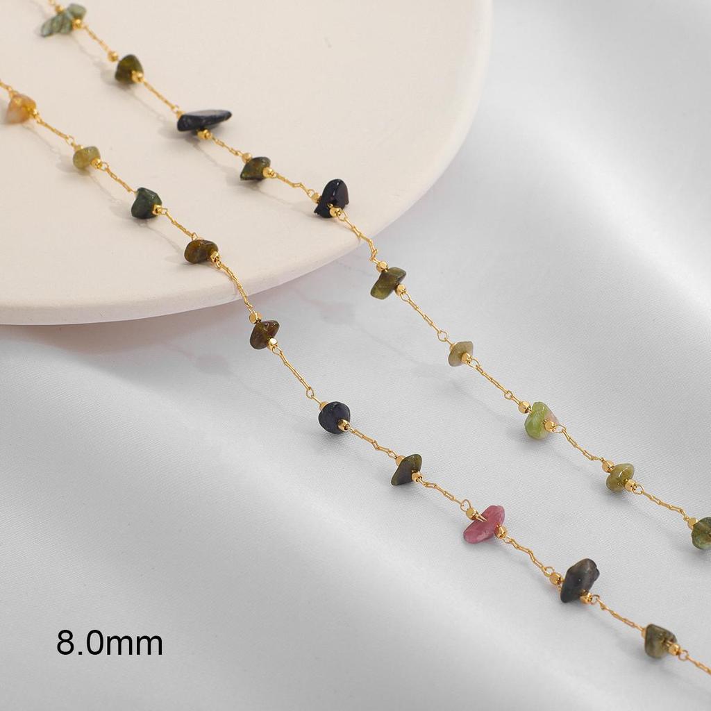 50CM/Bag Copper Handmade Stone Chain For DIY Handmade Jewelry