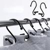 12Pcs Shower Curtain Hooks Rustproof Corrosion Resistant Strong Load-bearing S-Shaped Electroplated Shower Curtain Pole Hanger Hooks
