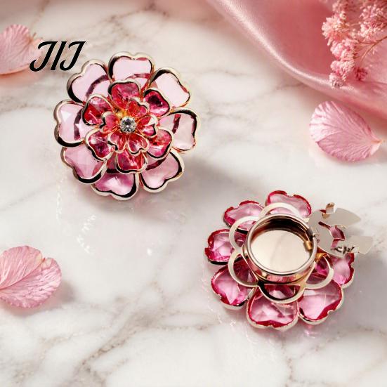 Sophisticated Apparel Accessories Vintage Rhinestone Flower Button Covers, Snap On Decorative Gift Ideas for Fashion Enthusiasts Metal Shirt Cufflinks