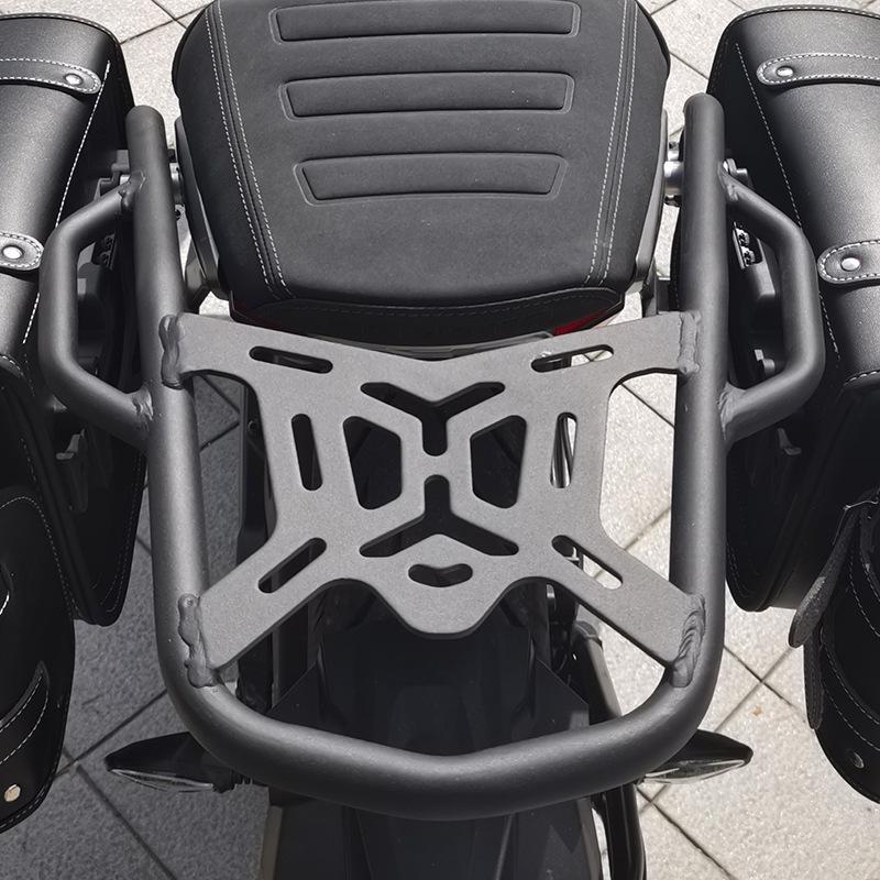 Мотоциклетный противоударный бампер CFMOTO CLX250, багажник и кожаная боковая сумка