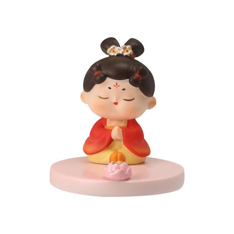 Креативный держатель для телефона в стиле династии Тан: Изысканный орнамент из смолы