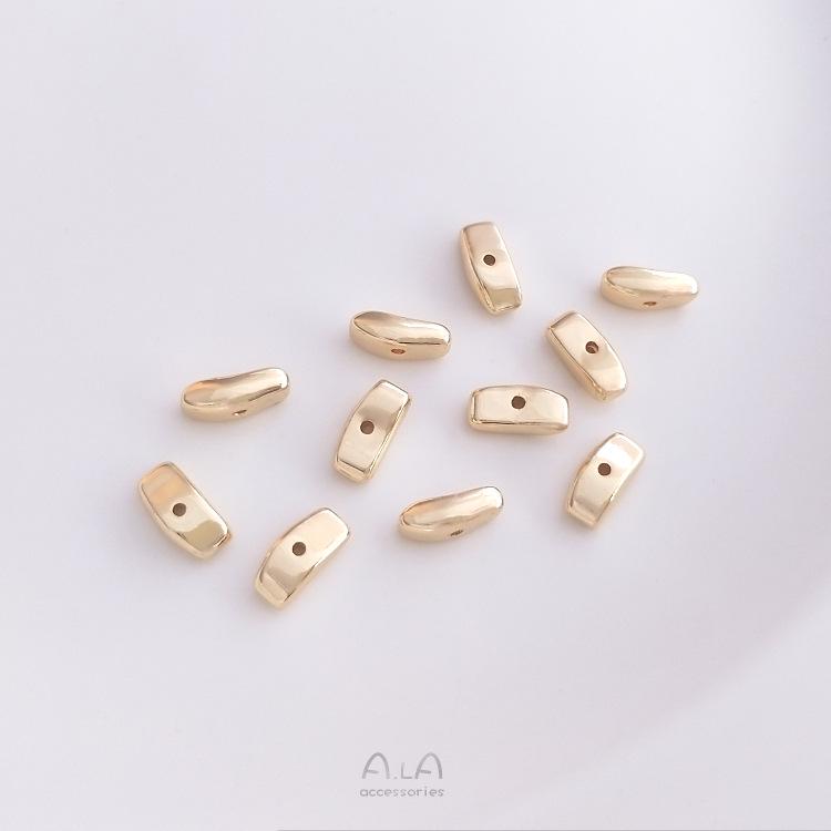 Позолоченные 14К нерегулярные бусины из свободных камней и бусины из золотой фольги для изготовления ювелирных изделий своими руками