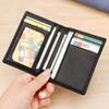Двойной держатель для визитных карточек, кошелек для удостоверений личности Windows, документы, кошелек для мужчин, блокировка Rfid, кредитная карта