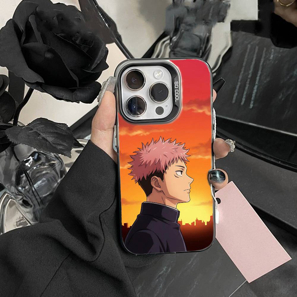 Чехол для телефона Jujutsu Kaisen с изображением Ичиджи Для iPhone 16 17 15 14 12 13 Pro Max Черный Цвет Ударопрочный Чехол