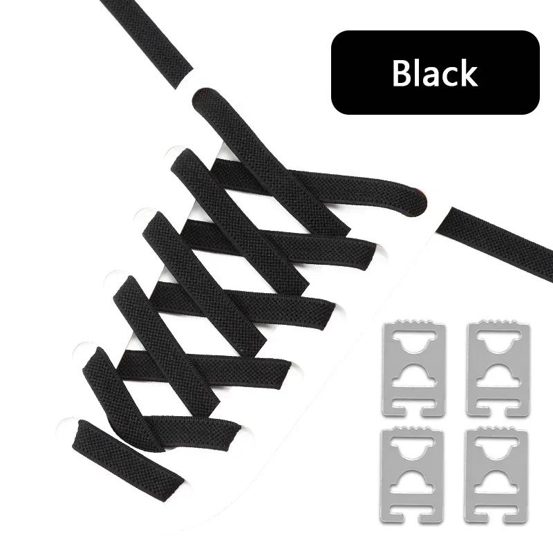 Эластичные шнурки без завязок Плоские шнурки для кроссовок Металлический фиксатор Ленивые шнурки Сетчатое плетение Шнурки