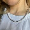 JewelryTop    Медь 4MM/6MM/8MM/10MM Гладкие Бусины Шариковая Цепь Ожерелье Для Женщин Мужчин Модные Украшения