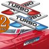TURBO 3D Metal Emblem Badge For Car Body Universal Car Exterior Styling Emblem Decals Decoration Stickers