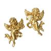 Gold Angel Wall Ornament Golden Decor Sculpted Cherub Relief Ornate