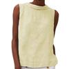 Sleeveless Tops Crew Neck Fashion Casual Breathable Soft Everyday Wearing All-Match Solid Color Sleeveless Summer Top for Daily Life