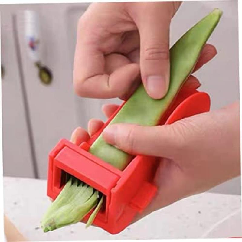 FUNNETOYU 2-Piece Vegetable Chopper Set with Finger Guard, Kitchen Vegetable Slicer, Manual Vegetable Grater, Practical Green Bean Shredder