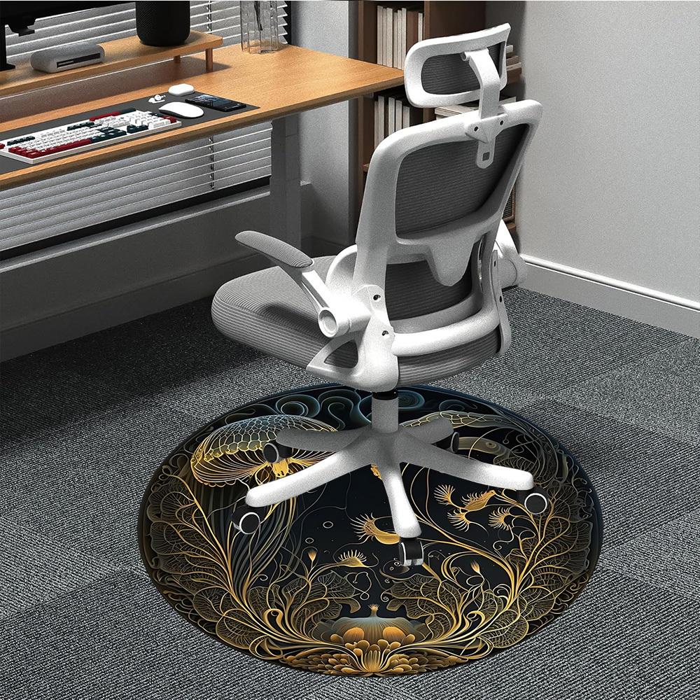 1pc Jellyfish Marine Life Chair Carpet for Office, , Non-slip carpet, Very suitable for offices, farmhouses,Outdoor carpet yy251120014