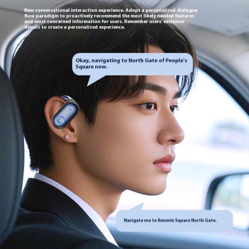 AI-переводчик Bluetooth-совместимые наушники с чистым звуком, шумоподавлением и магнитным зарядным кейсом для путешествий, фитнеса