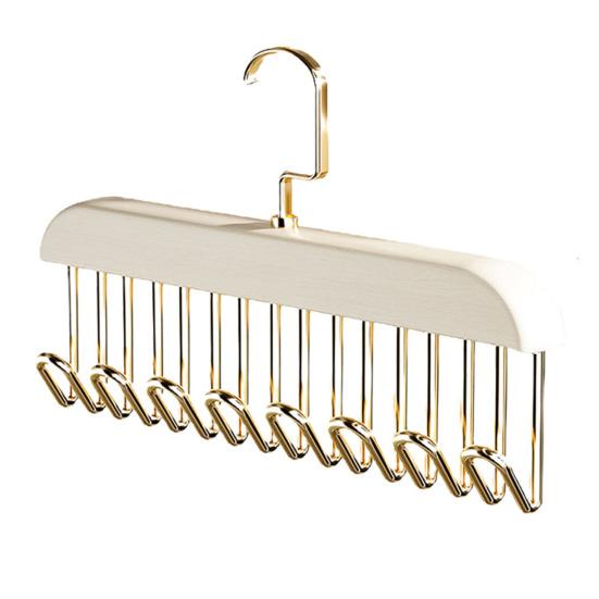 Вешалка для одежды с 8 крючками, вешалка для пальто, держатель для жилета, вешалка для нижнего белья из цельного дерева, экономящая место, многоцелевая вешалка для организации гардероба