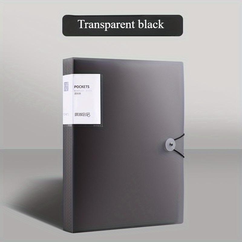 1 упаковка, органайзер для документов формата А4 с 60 прозрачными карманами - многослойная папка для хранения документов в офисе и школе, настольный органайзер, скоросшиватель