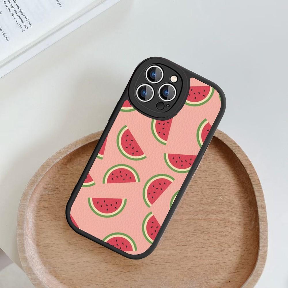 Чехол для телефона с рисунком арбуза, жесткая кожа, для iPhone 14 13 12 Mini 11 14 Pro Max Xs X Xr 7 8 Plus, Fundas