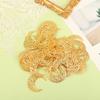 50Pcs/Lot 38X42Mm Gold Color/Silver/Bronze Metal Filigree Moon Slice Charms Base Settings Jewelry Diy Components