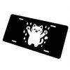 Raindrop Cat License Plate Frame Rustproof Aluminum Universal 5.9x11.8in Cute Fade-Resistant Car Accessory for Sedan Truck SUV