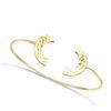[Q6818] - Hammered Gold 'Cléopatra' Gold Plated Bracelet - 60 Mm - 20x10 Mm