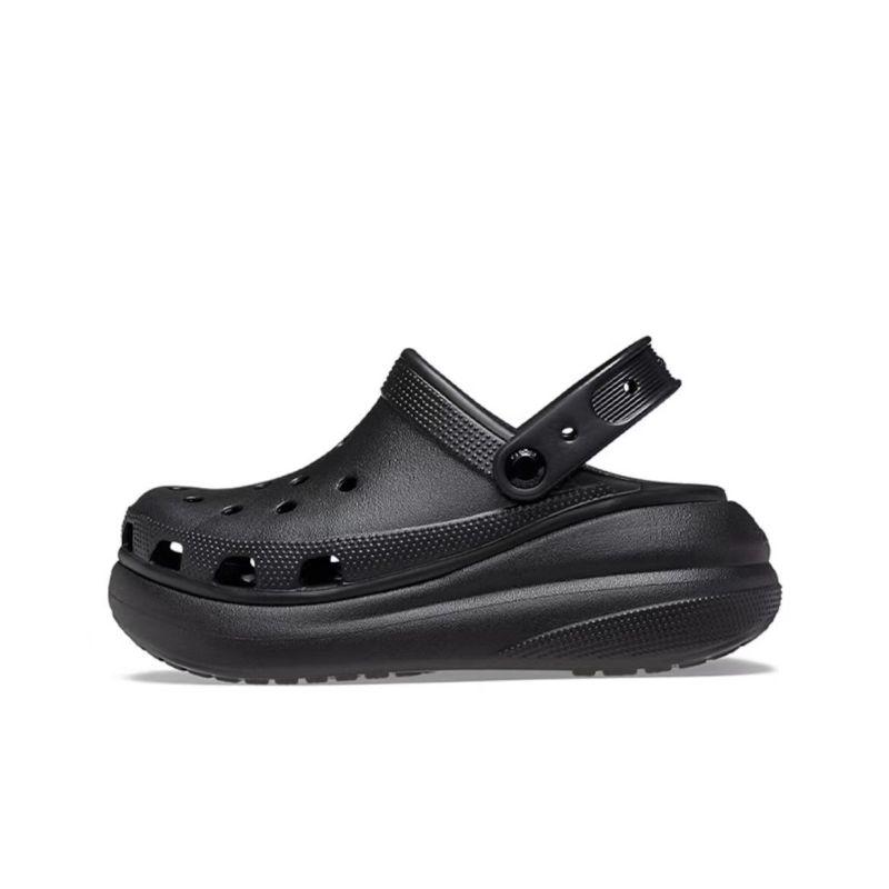 Crocs Классические кроксы Classic Crush для молодежи и девушек, женские, черные