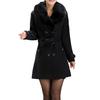 Womens Winter Lapel Wool Coat Trench Jacket Long Sleeve Overcoat Outwear 