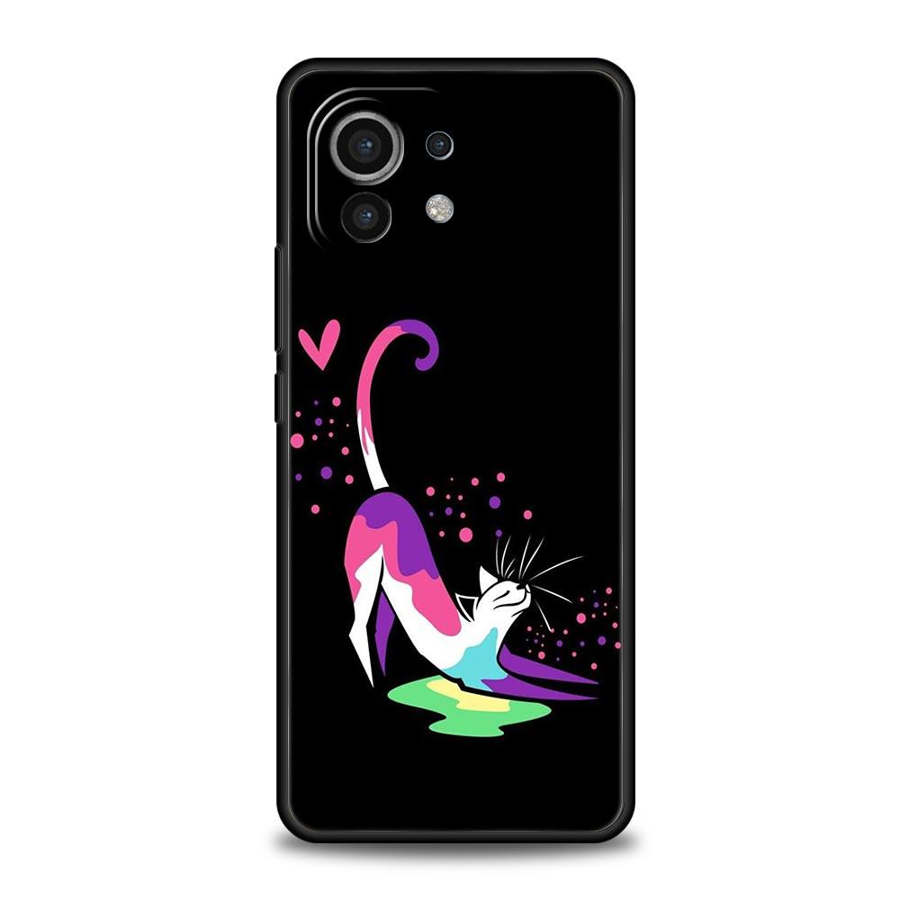 Чехол-накладка с ярким дизайном кошки для Xiaomi Mi 17 Pro Max 15 14 13 12 11 Ultra 15T 14T 13T 12T 11T Pro Lite Мягкий ТПУ Корпус