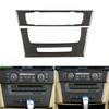 Real Carbon Fiber Car Styling Interior Center Control CD Panel Frame Cover Trim For BMW 3 Series E90 E92 E93 2005 - 2011