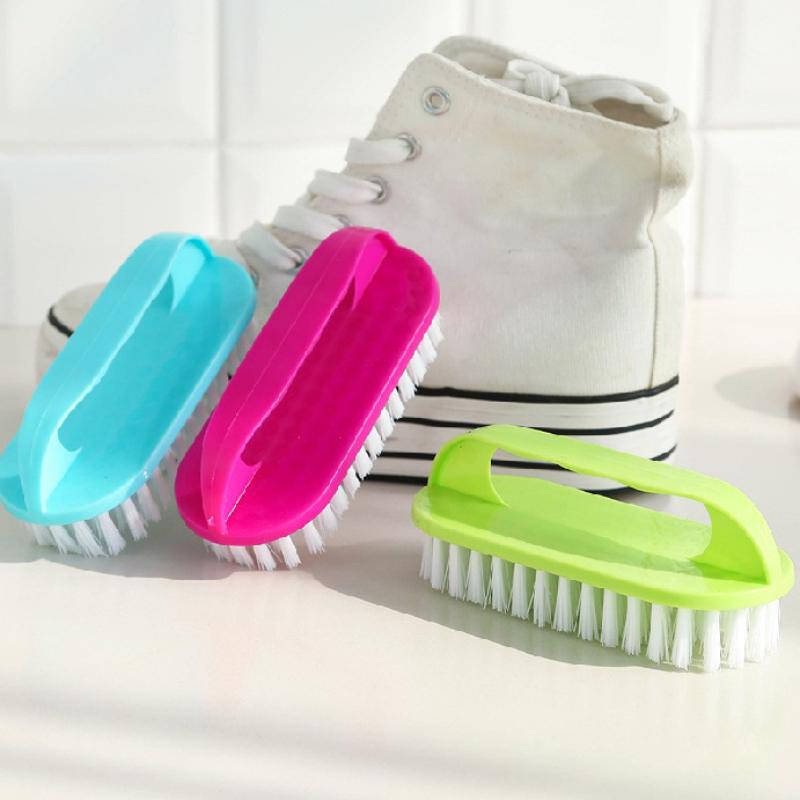 1/2 шт. Эргономичная щетка для чистки одежды и обуви с жесткой щетиной - Доступна в синем, розовом и зеленом цвете
