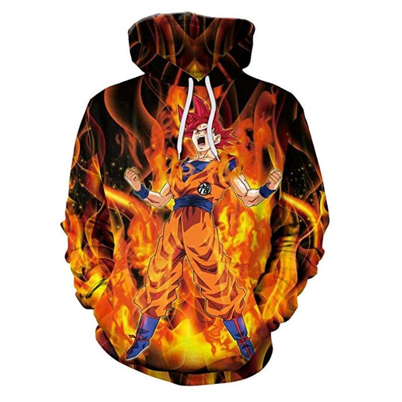 2024 3D Новый аниме Dragon Ball принтованный свитер серии пуловер Generation Tide Brand Hoodie Gift Pink Goku