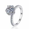 D Color 1 Carat Moissanite Ring for Women S925 Sterling Silver Ring Rose Bud Engagement Diamond Ring Wedding Ring Gift for Girlfriend
