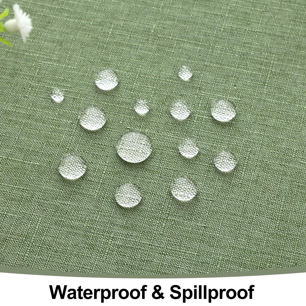 Olanly Водонепроницаемая Протираемая Тканевая Скатерть Моющаяся Накладка на Стол Для Кухни Столовой Прямоугольная Скатерть Искусственный Лен Скатерть