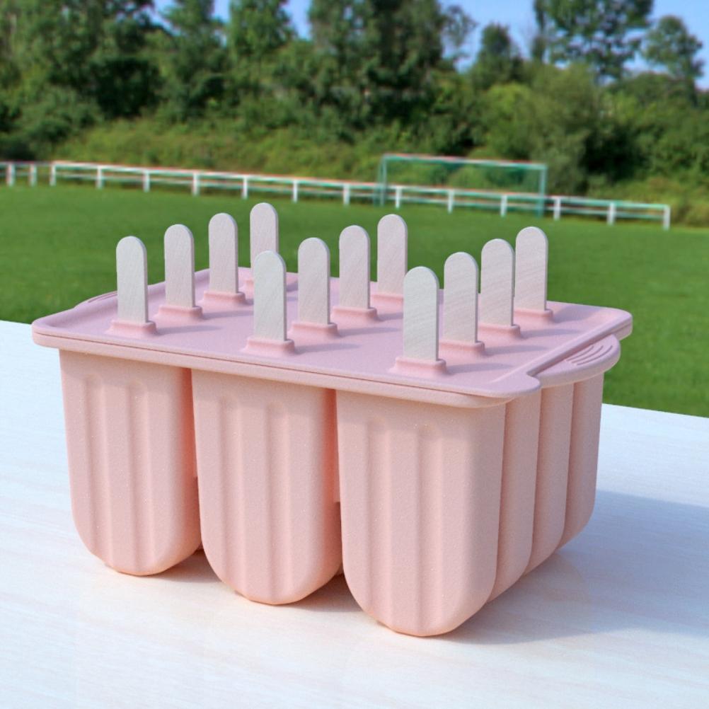 Силиконовая форма для мороженого на палочке на 12 ячеек с крышкой, DIY-аппарат для изготовления эскимо и леденцов
