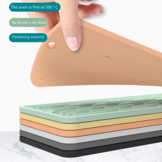 Силиконовый сливной коврик, противоскользящие канавки, быстросохнущий защитный коврик для кухонной мойки, безопасный для пищевых продуктов, большой размер, коврик для сушки посуды на столешнице