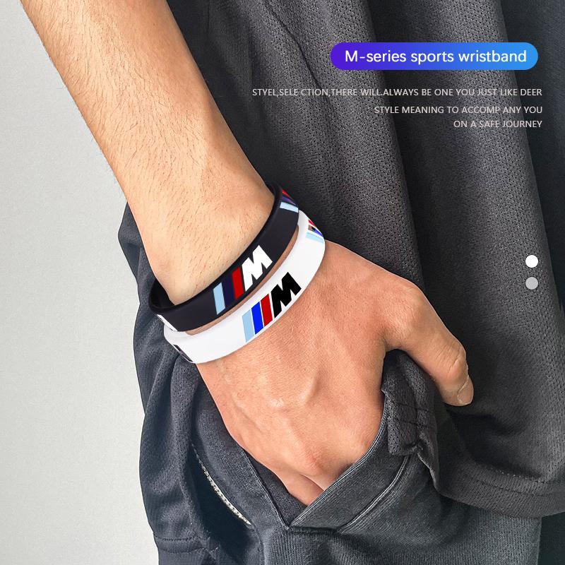 BMW M Sport Silicone Wristband Bracelet For BMW E46 E90 E60 F30 F10 E39 E36 F20 G20 G30 E92 E87 E91 X5 E70 F11 E30 F31 X3 F25 X4 CL3