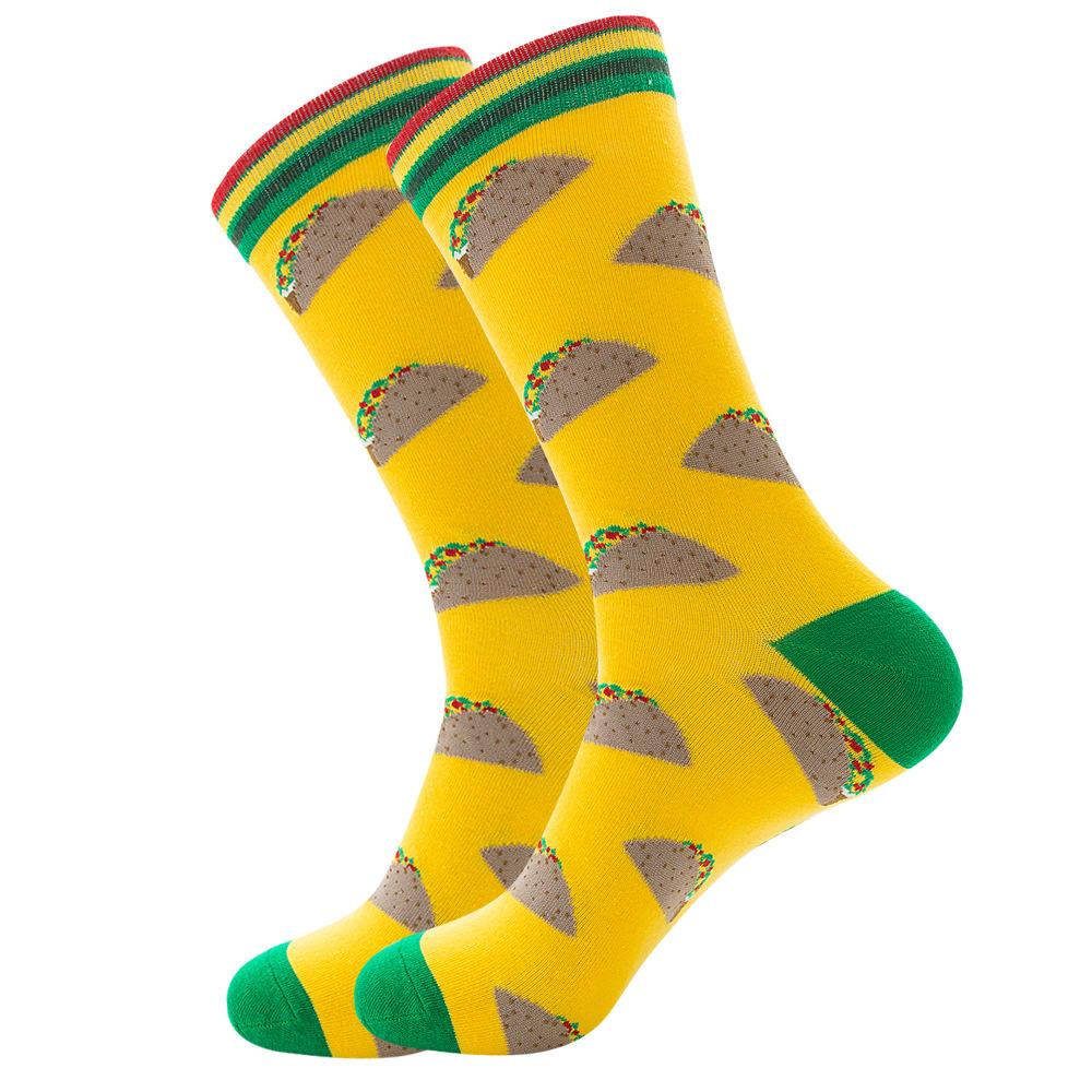 New INS Beer Corn Men's and Women's Socks Watermelon Dog Sushi Tide Socks Dog Socks Comfortable Breathable Socks