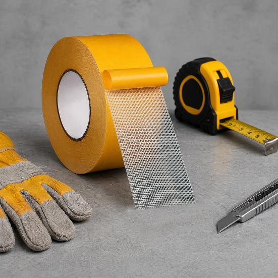 Professional Grade Tape Heavy-Duty Double Sided Tape, Waterproof Strong Adhesive Double-Sided with Mesh, Clear Mounting Super Sticky for Walls,