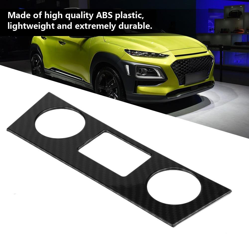 Interior Air Conditioner Button Cover Trim for Hyundai Encino Kauai Kona 1720 SUV Carbon Fiber