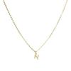 Collier Luxenter Avec Zirconia Brillant Finition or 18k - Alphabet N