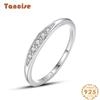 Tancise Classic 925 Sterling Silver  Zircon Ring Ladies Jewelry Wedding Promise Party Gift